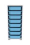 Hanah Home Armario Multiusos Blanco y Azul